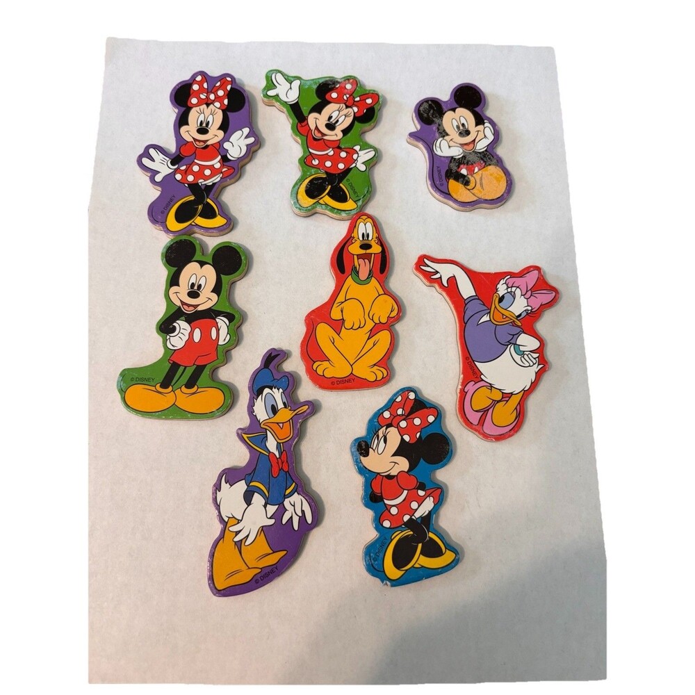 Vintage Disney‎ Wooden Magnet Lot